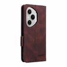 For Honor 400 Pro Global 160.8mm Magnetic Clasp Flip Leather Phone Case(Brown) - 3