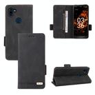 For Orbic Fun+ 4G Magnetic Clasp Leather Phone Case(Black) - 1