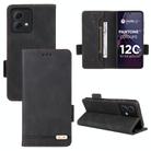 For Motorola Moto G84 5G Magnetic Clasp Leather Phone Case(Black) - 1
