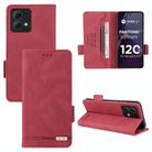 For Motorola Moto G84 5G Magnetic Clasp Leather Phone Case(Red) - 1