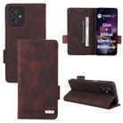 For Motorola Moto G54 5G Magnetic Clasp Leather Phone Case(Brown) - 1