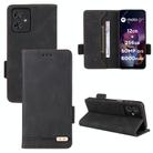 For Motorola Moto G54 5G Magnetic Clasp Leather Phone Case(Black) - 1