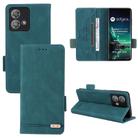 For Motorola Edge 40 Neo Magnetic Clasp Leather Phone Case(Green) - 1