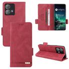 For Motorola Edge 40 Neo Magnetic Clasp Leather Phone Case(Red) - 1