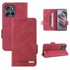 For Motorola Edge 50 Neo 5G Magnetic Clasp Leather Phone Case(Red) - 1