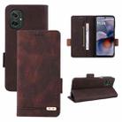 For Motorola Moto G55 5G Magnetic Clasp Leather Phone Case(Brown) - 1