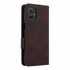 For Motorola Moto G55 5G Magnetic Clasp Leather Phone Case(Brown) - 3