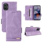 For Motorola Moto G55 5G Magnetic Clasp Leather Phone Case(Purple) - 1