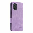 For Motorola Moto G55 5G Magnetic Clasp Leather Phone Case(Purple) - 3