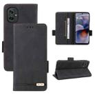 For Motorola Moto G55 5G Magnetic Clasp Leather Phone Case(Black) - 1