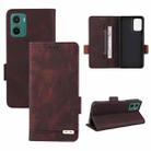 For Motorola Moto G05 / E15 Magnetic Clasp Leather Phone Case(Brown) - 1