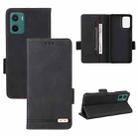 For Motorola Moto G05 / E15 Magnetic Clasp Leather Phone Case(Black) - 1
