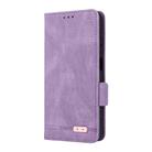 For Motorola Moto G15 Magnetic Clasp Leather Phone Case(Purple) - 2