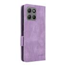 For Motorola Moto G15 Magnetic Clasp Leather Phone Case(Purple) - 3