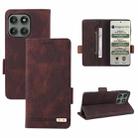 For Motorola Edge 60 Pro Magnetic Clasp Leather Phone Case(Brown) - 1