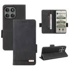 For Motorola Edge 60 Pro Magnetic Clasp Leather Phone Case(Black) - 1