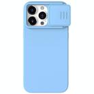 For iPhone 15 Pro Max NILLKIN CamShield MagSafe Liquid Silicone Phone Case(Sky Blue) - 1