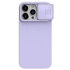 For iPhone 15 Pro NILLKIN CamShield MagSafe Liquid Silicone Phone Case(Purple) - 1