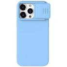 For iPhone 15 Pro NILLKIN CamShield MagSafe Liquid Silicone Phone Case(Sky Blue) - 1