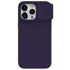 For iPhone 15 Pro NILLKIN CamShield MagSafe Liquid Silicone Phone Case(Deep Purple) - 1