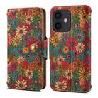 For iPhone 11 Denior Flower Language Series Cork Fabric Oil Edge Leather Phone Case(Spring) - 1