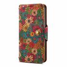 For iPhone 16 Denior Flower Language Series Cork Fabric Oil Edge Leather Phone Case(Spring) - 2