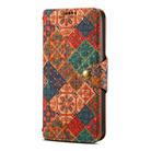 For iPhone 16 Denior Flower Language Series Cork Fabric Oil Edge Leather Phone Case(Winter) - 2