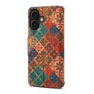 For iPhone 16 Denior Flower Language Series Cork Fabric Oil Edge Leather Phone Case(Winter) - 3