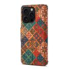 For iPhone 16 Pro Denior Flower Language Series Cork Fabric Oil Edge Leather Phone Case(Winter) - 3