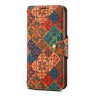 For iPhone 16 Pro Max Denior Flower Language Series Cork Fabric Oil Edge Leather Phone Case(Winter) - 2