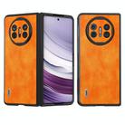 For Huawei Mate X5 ABEEL Dual Color Lichi Texture PU Phone Case(Orange) - 1