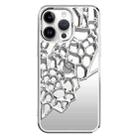 For iPhone 11 Pro Max Mirror Style Hollow Heat Dissipation Electroplated  TPU Phone Case(Silver) - 1