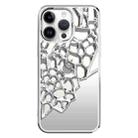 For iPhone 12 Pro Max Mirror Style Hollow Heat Dissipation Electroplated  TPU Phone Case(Silver) - 1