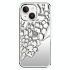 For iPhone 13 Mirror Style Hollow Heat Dissipation Electroplated  TPU Phone Case(Silver) - 1