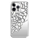 For iPhone 13 Pro Mirror Style Hollow Heat Dissipation Electroplated  TPU Phone Case(Silver) - 1