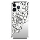 For iPhone 13 Pro Max Mirror Style Hollow Heat Dissipation Electroplated  TPU Phone Case(Silver) - 1