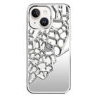 For iPhone 14 Plus Mirror Style Hollow Heat Dissipation Electroplated  TPU Phone Case(Silver) - 1