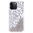 For iPhone 14 Pro Diamond Style Hollow Heat Dissipation Electroplated  TPU Phone Case(Silver) - 1