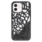 For iPhone 11 Diamond Style Hollow Heat Dissipation Electroplated  TPU Phone Case(Black) - 1