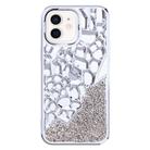 For iPhone 11 Diamond Style Hollow Heat Dissipation Electroplated  TPU Phone Case(Silver) - 1