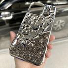 For iPhone 11 Diamond Style Hollow Heat Dissipation Electroplated  TPU Phone Case(Silver) - 4
