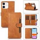 For iPhone 11 Wristband Card Slot Leather Phone Case(Brown) - 1