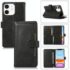 For iPhone 11 Wristband Card Slot Leather Phone Case(Black) - 1