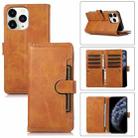 For iPhone 11 Pro Wristband Card Slot Leather Phone Case(Brown) - 1