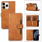 For iPhone 11 Pro Max Wristband Card Slot Leather Phone Case(Brown) - 1