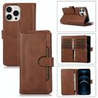 For iPhone 12 Pro Max Wristband Card Slot Leather Phone Case(Coffee) - 1