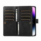 For iPhone 13 Wristband Card Slot Leather Phone Case(Black) - 5