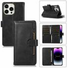 For iPhone 14 Pro Wristband Card Slot Leather Phone Case(Black) - 1