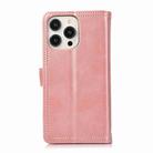 For iPhone 16 Pro Max Wristband Card Slot Leather Phone Case(Rose Gold) - 3