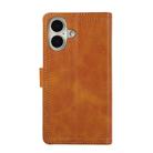 For iPhone 16 Plus Wristband Card Slot Leather Phone Case(Brown) - 3